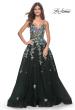 Picture of: Gorgeous Sequin Floral Lace Applique A-Line Tulle Prom Dress in Black, Style: 32023, Detail Picture 1
