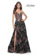 Picture of: Unique Lace Sequin Applique Tulle A-Line Prom Dress in Black, Style: 32031, Detail Picture 1