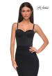 Picture of: Fitted Prom Dress with Ruching and Corset Bra Top in Black , Style 32996, Detail Picture 1