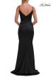 Picture of: Satin Fitted Gown with Gathered Bodice and Spaghetti Straps in Black, Style: 33421, Detail Picture 31