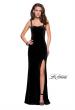 Picture of: Long Velvet Dress with Sweetheart Neckline in Black, Style: 25375, Detail Picture 2