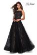 Picture of: Tulle and Lace Long Evening Gown with Pockets in Black, Style: 27488, Detail Picture 2