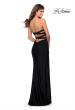 Picture of: Strapless Gown With Double Criss Cross Open Back in Black, Style: 28944, Detail Picture 2