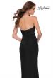 Picture of: Strapless Jersey Dress with Ruching and Skirt Slit in Black, Style 29489, Detail Picture 2
