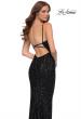 Picture of: Modern Gown with Thick Line Sequin Fabric in Black, Style 29713, Detail Picture 2