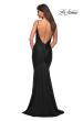 Picture of: Elegant Ruched Jersey Gown with Low Back in Black, Style: 30366, Detail Picture 2