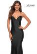Picture of: Jersey Gown with Bustier Top and Lace Up Back in Black, Style: 30491, Detail Picture 2