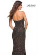 Picture of: Black Long Sequin Strapless Gown with Sweetheart Top in Black, Detail Picture 2