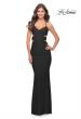 Picture of: Side Cut Out Jersey Dress with Strappy Back in Black, Style: 31523, Detail Picture 2
