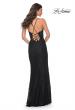 Picture of: Scallop Detail Lace Fitted Prom Dress with Illusion Bodice in Black, Style: 32080, Detail Picture 2