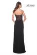Picture of: Bustier Jersey Dress with Deep V and Illusion Back in Black, Style: 32220, Detail Picture 2