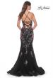 Picture of: Mermaid Dress with Multi Color Sequin Lace Applique in Black, Style: 32246, Detail Picture 2