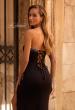 Picture of: Chic Jersey Evening Dress with Scattered Rhinestone Neckline in Black , Style: 32975, Detail Picture 2