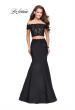 Picture of: Mikado Two Piece Prom Dress with Lace and Beading in Black, Style: 25583, Detail Picture 3