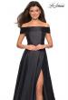 Picture of: Long Off The Shoulder Gown with Pockets in Black, Style: 27005, Detail Picture 3