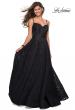 Picture of: Lace Organza Evening Gown with Sweetheart Neckline in Black, Style: 27449, Detail Picture 3