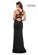 Picture of: Form Fitting Jersey Prom Dress with Side Leg Slit in Black, Style: 27479, Detail Picture 3
