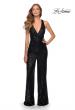 Picture of: Long Sequin Jumpsuit with Criss Cross Back in Black, Style: 28719, Detail Picture 3