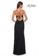Picture of: Rhinestone Embellished Fitted Dress with Illusion Bustier Top in Black, Style: 31701, Detail Picture 3