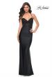 Picture of: Prom Dress with Fitted Bustier Rhinestone Top in Black, Style: 32260, Detail Picture 3
