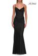 Picture of: Ruched Beaded Mesh and Lace Gown with V-Neckline in Black, Style: 33632, Detail Picture 3