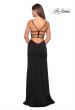 Picture of: Form Fitting Prom Dress with Tape Beaded Straps in Black, Style: 27060, Detail Picture 4
