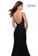 Picture of: Long Mermaid Lace Dress with Back Rhinestone Detail in Black, Style: 28355, Detail Picture 4