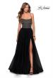 Picture of: Long Tulle Prom Dress with Beaded Bodice in Black, Style: 28535, Detail Picture 4