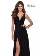 Picture of: Empire Waist Prom Gown with Deep V Neckline in Black, Style: 28547, Detail Picture 4