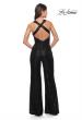 Picture of: Long Sequin Jumpsuit with Criss Cross Back in Black, Style: 28719, Detail Picture 4