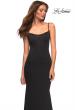 Picture of: Simple Elegant Long Jersey Dress with Scoop Neck in Black, Style: 30541, Detail Picture 4
