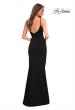 Picture of: Simple Thick Jersey Gown with High Skirt Slit in Black, Style: 30544, Detail Picture 4