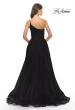 Picture of: One Shoulder A-Line Tulle Gown with Sheer Bodice in Black, Style: 31069, Detail Picture 4