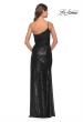 Picture of: One Shoulder Sequin Dress with Circle Cut Out in Black, Style: 31089, Detail Picture 4