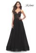 Picture of: Tulle Dress with Full Skirt and Sheer Lace Bodice in Black, Style: 31271, Detail Picture 4