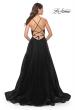 Picture of: A-Line Prom Dress with Illusion Ruched Bodice in Black, Style: 31457, Detail Picture 4