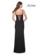 Picture of: Net Jersey Ruched Dress with Rhinestone Fishnet Detail on Bust in Black, Style: 32219, Detail Picture 4