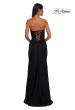 Picture of: Long Lace Prom Dress with Rhinestones and Lace Up Back in Black, Style: 33069, Detail Picture 4