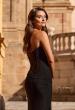 Picture of: Strapless Corset Gown with Lace-Up Back and High Slit in Black, Style: 33199, Detail Picture 4