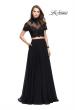 Picture of: Two Piece Dress with Beaded Lace Top and Sheer Back in Black, Style: 25401, Detail Picture 5