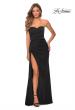 Picture of: Strapless Jersey Prom Dress with All Over Ruching in Black, Style: 28334, Detail Picture 5