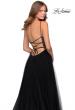 Picture of: Long Tulle Prom Dress with Beaded Bodice in Black, Style: 28535, Detail Picture 5