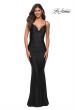 Picture of: Elegant Ruched Jersey Gown with Low Back in Black, Style: 30366, Detail Picture 5