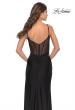 Picture of: Illusion Bodice Dress with Boning and Twist Detail in Black, Style: 31229, Detail Picture 5