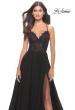 Picture of: Tulle Dress with Full Skirt and Sheer Lace Bodice in Black, Style: 31271, Detail Picture 5
