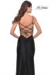 Picture of: Cut Out Jersey Dress with High Slit in Black, Style: 31332, Detail Picture 5