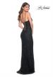 Picture of: Intricate Lace Up Back Prom Dress in Beaded Lace in Black, Style: 31973, Detail Picture 5