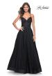 Picture of: A-Line Prom Dress with Sequin Lining and Illusion Top in Black, Style: 31986, Detail Picture 5