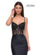 Picture of: Lovely Ruched Jersey Dress with Sequin Lace Beaded Bodice in Black , Style 32920, Detail Picture 5