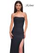 Picture of: Strapless Jersey Dress with Lace Up Back and Rhinestone Neckline in Black , Style 32931, Detail Picture 5